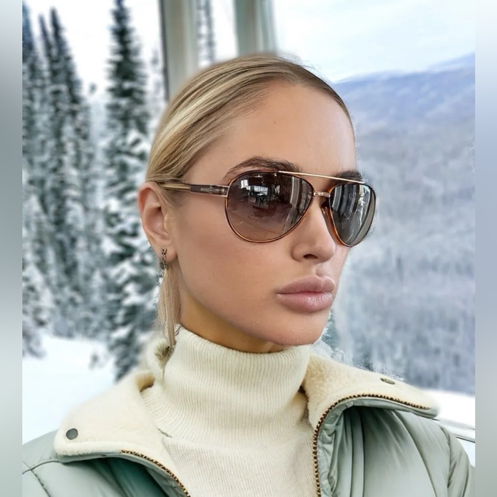 18k Gold Plated Titanium Tortoise Sunglasses Polarized Lenses Luxury Eyewear